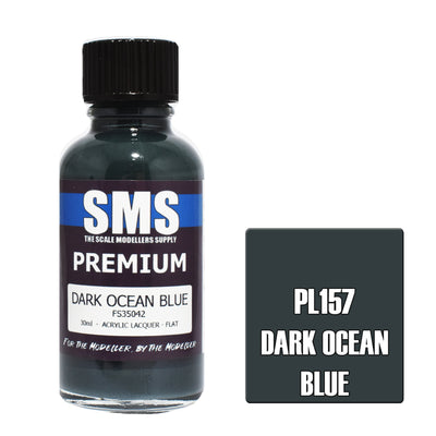 SMS PL157 - AIRBRUSHFARBE 30ML PREMIUM DUNKELMEERBLAU ACRYL LACK MODELLBAUBEDARF