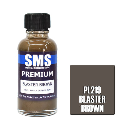 SMS PL219 - AIR BRUSH PAINT 30ML PREMIUM BLASTER BROWN ACRYLIC LACQUER SCALE MODELLERS SUPPLY