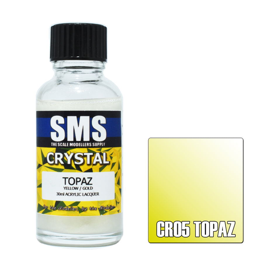 SMS CR05 - AIRBRUSH PAINT 30ML CRYSTAL TOPAZ ACRYLIC LACQUER SCALE MODELLERS SUPPLY
