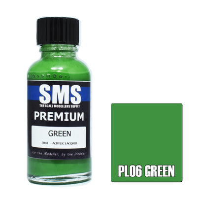SMS PL06 - AIRBRUSHFARBE 30ML PREMIUM GRÜN ACRYLLACK MODELLBAUERBEDARF