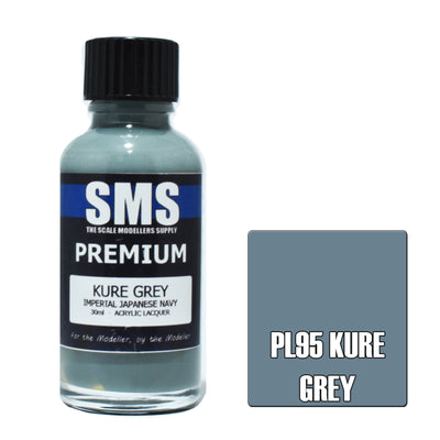 SMS PL95 - AIRBRUSH FARBE 30ML PREMIUM KURE GREY (IJN) ACRYL-LACK MODELLBAUER BEDARF