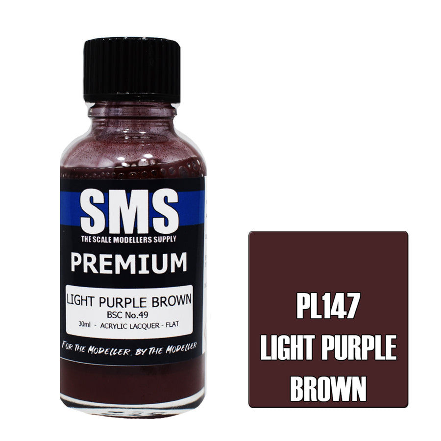 SMS PL147 - AIR BRUSH PAINT 30ML PREMIUM LIGHT PURPLE BROWN  ACRYLIC LACQUER SCALE MODELLERS SUPPLY