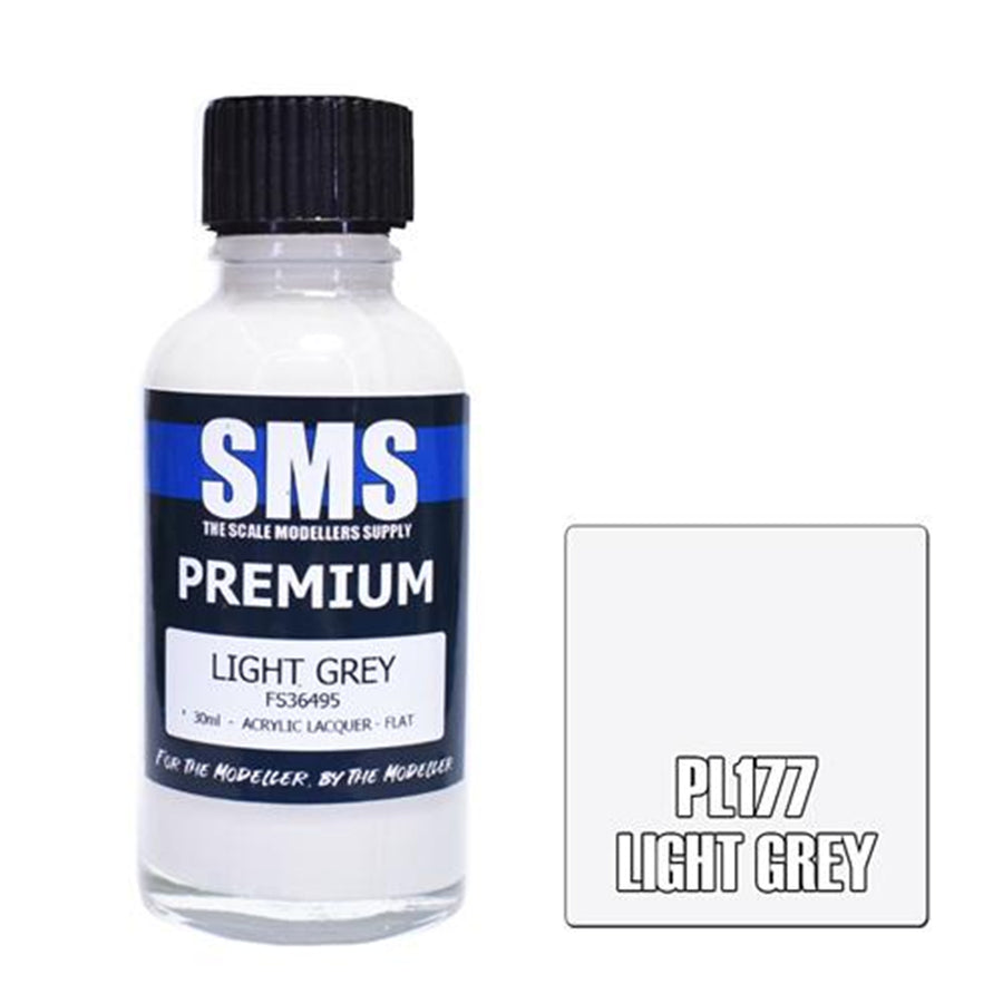 SMS PL177 - AIRBRUSH FARBE 30ML PREMIUM HELLGRAU ACRYLLACK MODELLBAU ZUBEHÖR