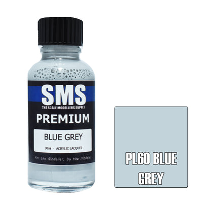 SMS PL60 - AIR BRUSH PAINT 30ML PREMIUM BLUE GREY ACRYLIC LACQUER SCALE MODELLERS SUPPLY