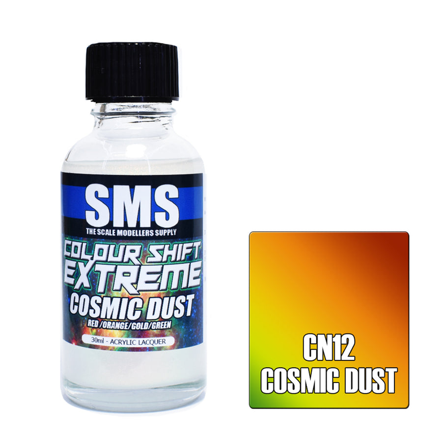 SMS CN12 - AIRBRUSH FARBE 30ML FARBWECHSEL EXTREMER KOSMISCHER STAUB ACRYLLACK FÜR MODELLBAUER