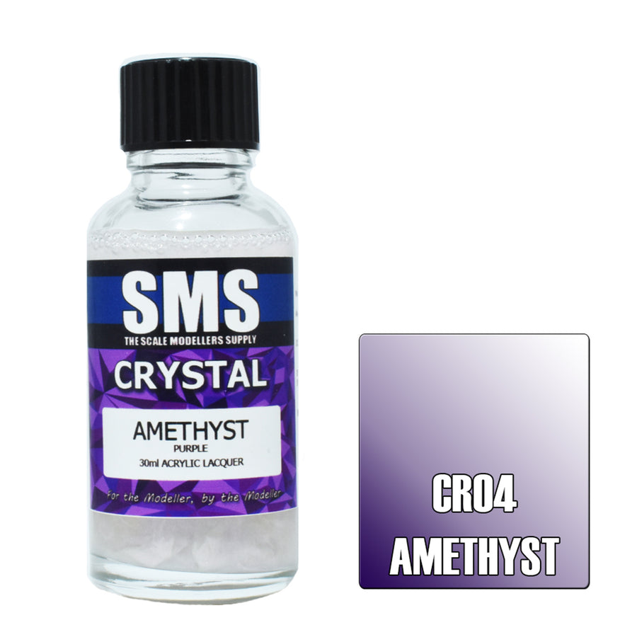 SMS CR04 - AIRBRUSHFARBE 30ML KRISTALL-AMETHYST ACRYL-LACK MODELLBAUBEDARF