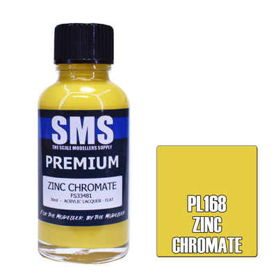 SMS PL168 - AIR BRUSH FARBE 30ML PREMIUM ZINKCHROMAT ACRYL LACK FÜR MODELLBAUER