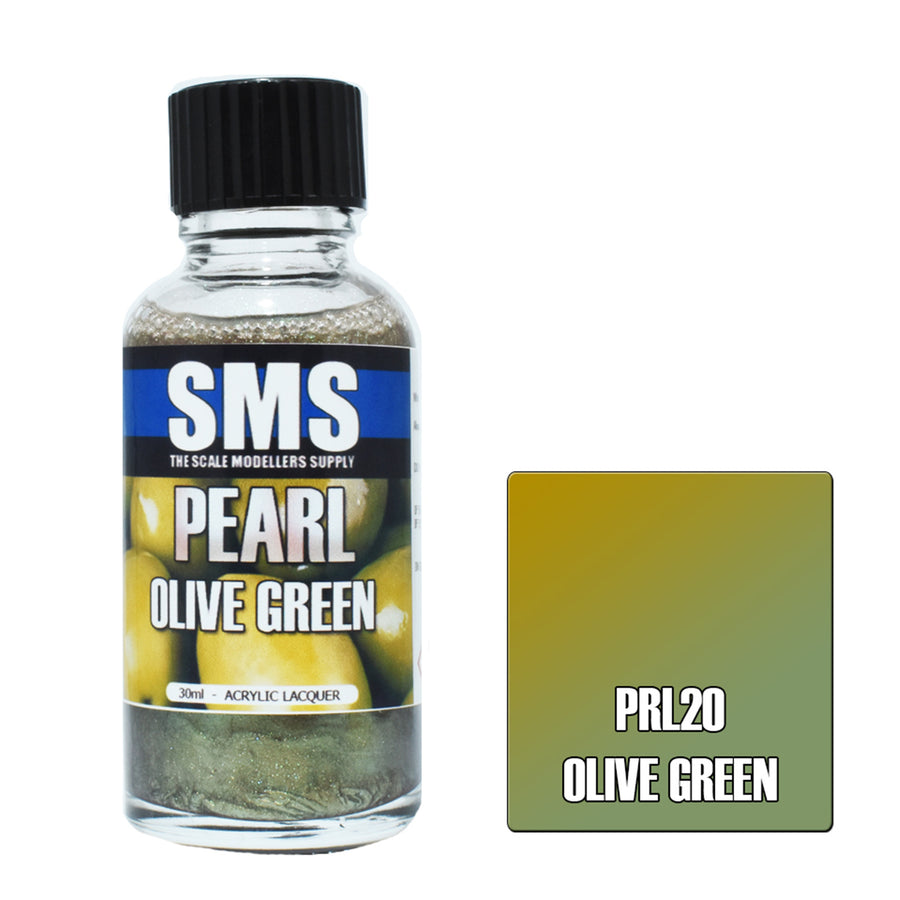 SMS PRL20 - AIRBRUSH PAINT 30ML PEARL OLIVE GREEN ACRYLIC LACQUER SCALE MODELLERS SUPPLY