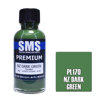 SMS PL170 - AIRBRUSHFARBE 30ML PREMIUM NZ DUNKELGRÜN ACRYLLACK FÜR MODELLBAUER