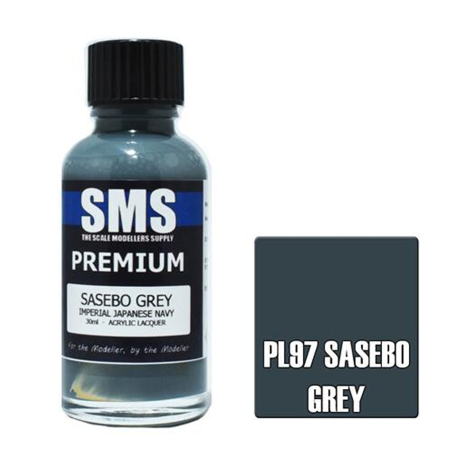 SMS PL97 - AIRBRUSH PAINT 30ML PREMIUM SASEBO GREY (IJN) ACRYLIC LACQUER SCALE MODELLERS SUPPLY
