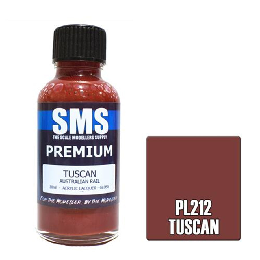 SMS PL212 - AIR BRUSH PAINT 30ML PREMIUM TUSCAN  ACRYLIC LACQUER SCALE MODELLERS SUPPLY
