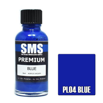 SMS AIR BRUSH PAINT 30ML PREMIUM BLUE ACRYLIC LACQUER SCALE MODELLERS SUPPLY