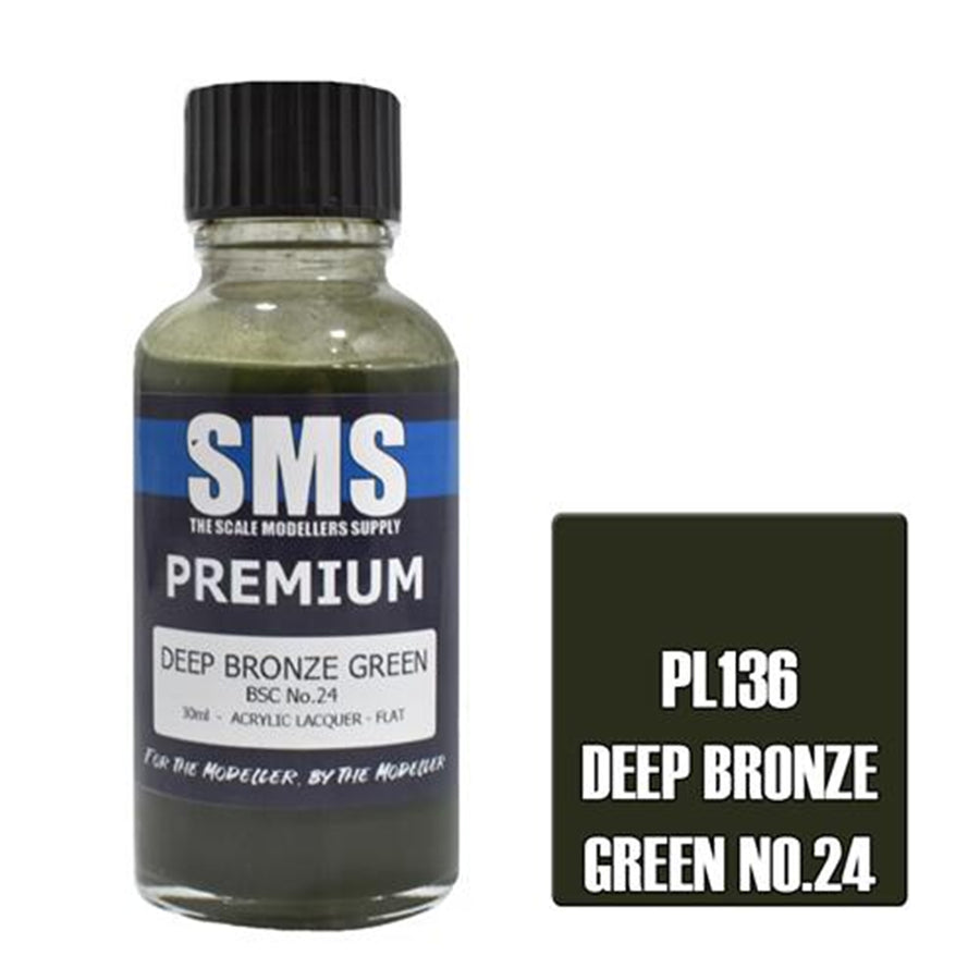 SMS PL136 - AIRBRUSHFARBE 30ML PREMIUM TIEFBRONZEGRÜN ACRYLLACK MODELLBAUBEDARF