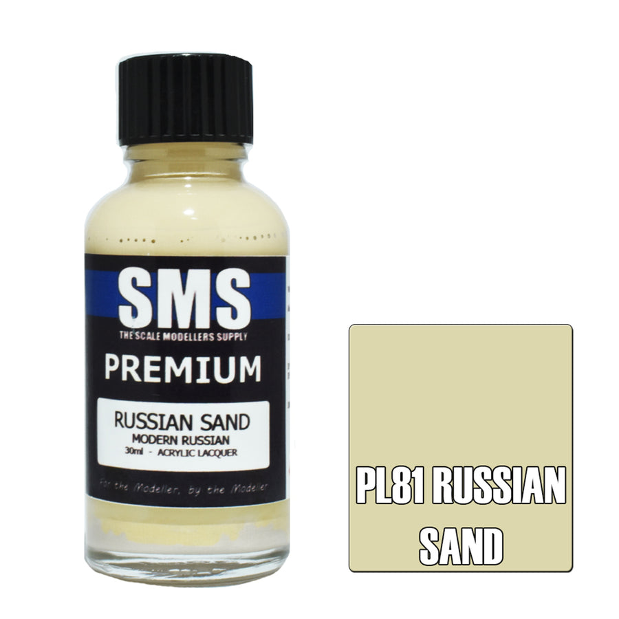 SMS PL81 - AIR BRUSH FARBE 30ML PREMIUM RUSSIAN SAND ACRYL-LACK MODELLBAUERBEDARF