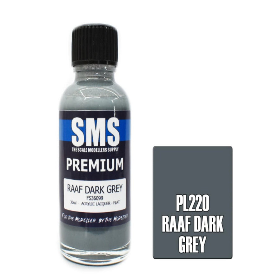SMS PL220 - AIRBRUSH-FARBE 30ML PREMIUM RAAF DUNKELGRAU ACRYLLACK FÜR MODELLBAUER