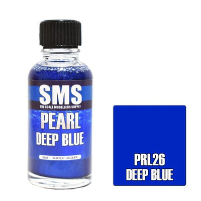SMS PRL26 - AIRBRUSH FARBE 30ML PERLMUTT TIEFENBLAU ACRYLLACK FÜR MODELLBAUER