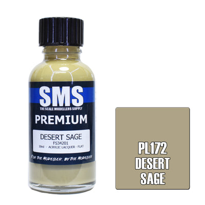 SMS PL172 - AIRBRUSHFARBE 30ML PREMIUM DESERT SAGE ACRYLLACK FÜR MODELLBAUER