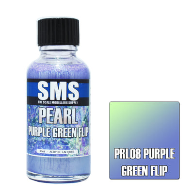 SMS PRL08 - AIRBRUSH FARBE 30ML PERLMUTT LILA GRÜN FLIP ACRYL LACK MODELLBAU BEDARF