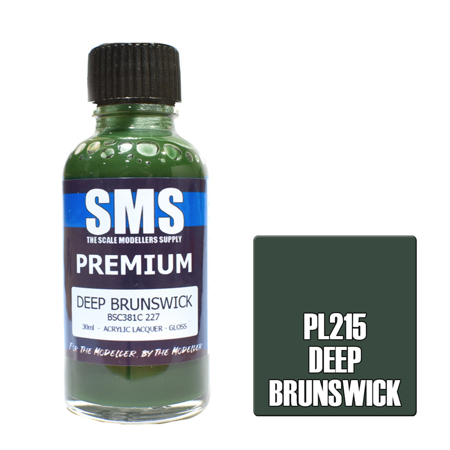 SMS PL215 - AIR BRUSH PAINT 30ML PREMIUM DEEP BRUNSWICK  ACRYLIC LACQUER SCALE MODELLERS SUPPLY