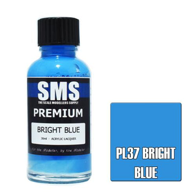 SMS AIR BRUSH PAINT 30ML PREMIUM BRIGHT BLUE ACRYLIC LACQUER SCALE MODELLERS SUPPLY
