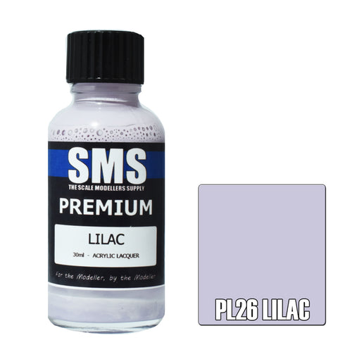 SMS PL26 - AIR BRUSH PAINT 30ML PREMIUM LILAC ACRYLIC LACQUER SCALE MODELLERS SUPPLY
