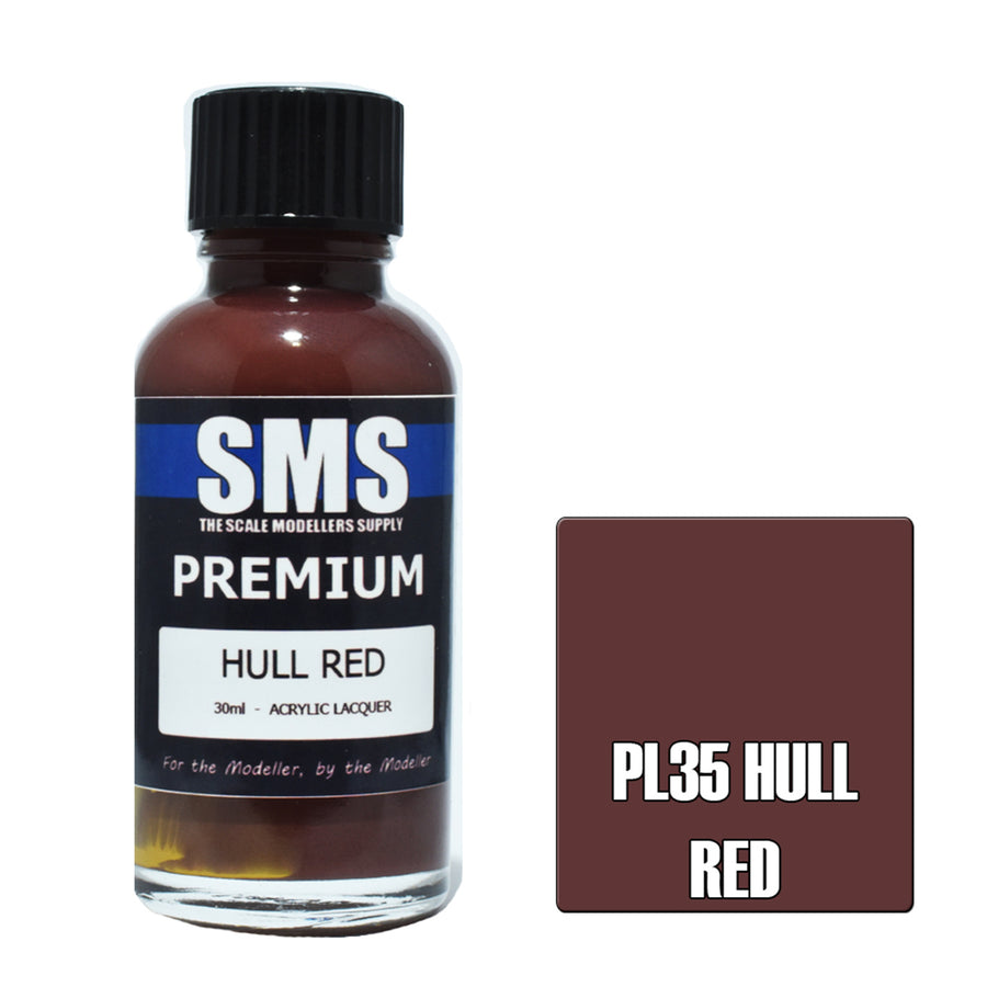 SMS PL35 - AIRBRUSHFARBE 30ML PREMIUM RUMPFROT ACRYL-LACK MODELLBAUBEDARF