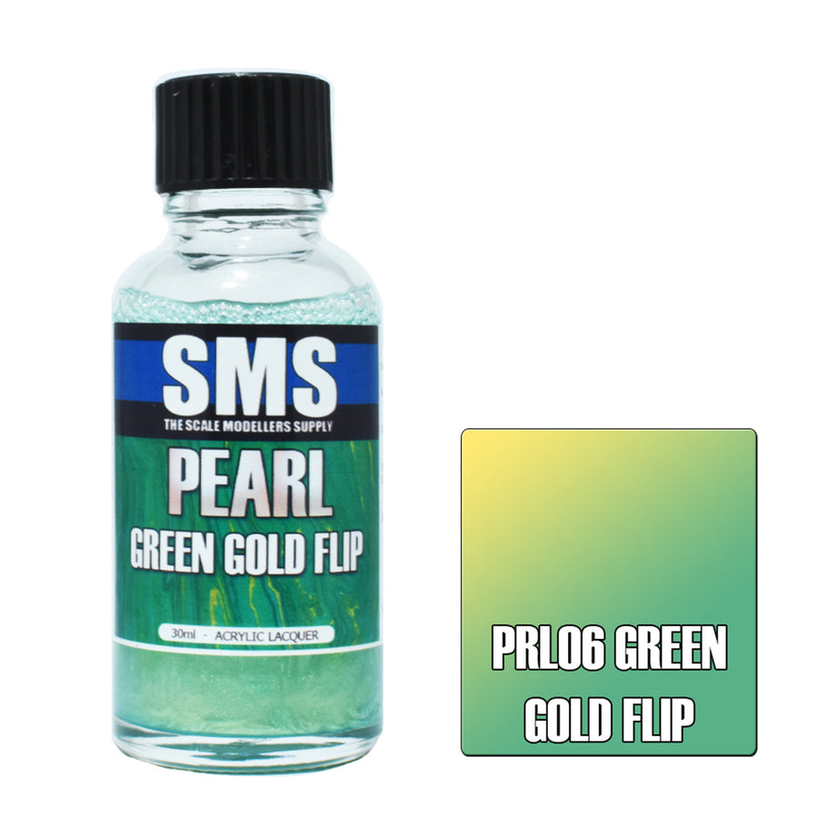 SMS PRL06 - AIRBRUSH FARBE 30ML PERLMUTT GRÜN GOLD FLIP ACRYL LACK MODELLBAU ZUBEHÖR