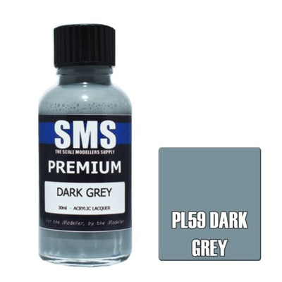 SMS PL59 - AIRBRUSHFARBE 30ML PREMIUM DUNKELGRAU ACRYL-LACK MODELLBAU-ZUBEHÖR
