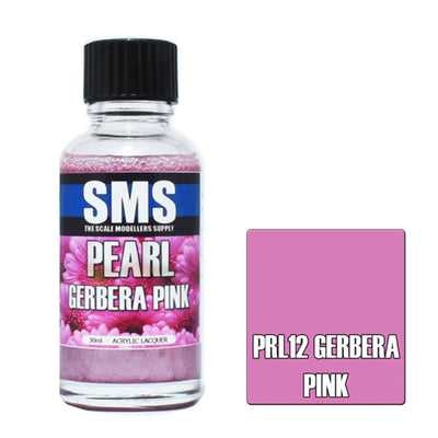 SMS PRL12 - AIRBRUSH PAINT 30ML PEARL GERBERA PINK ACRYLIC LACQUER SCALE MODELLERS SUPPLY