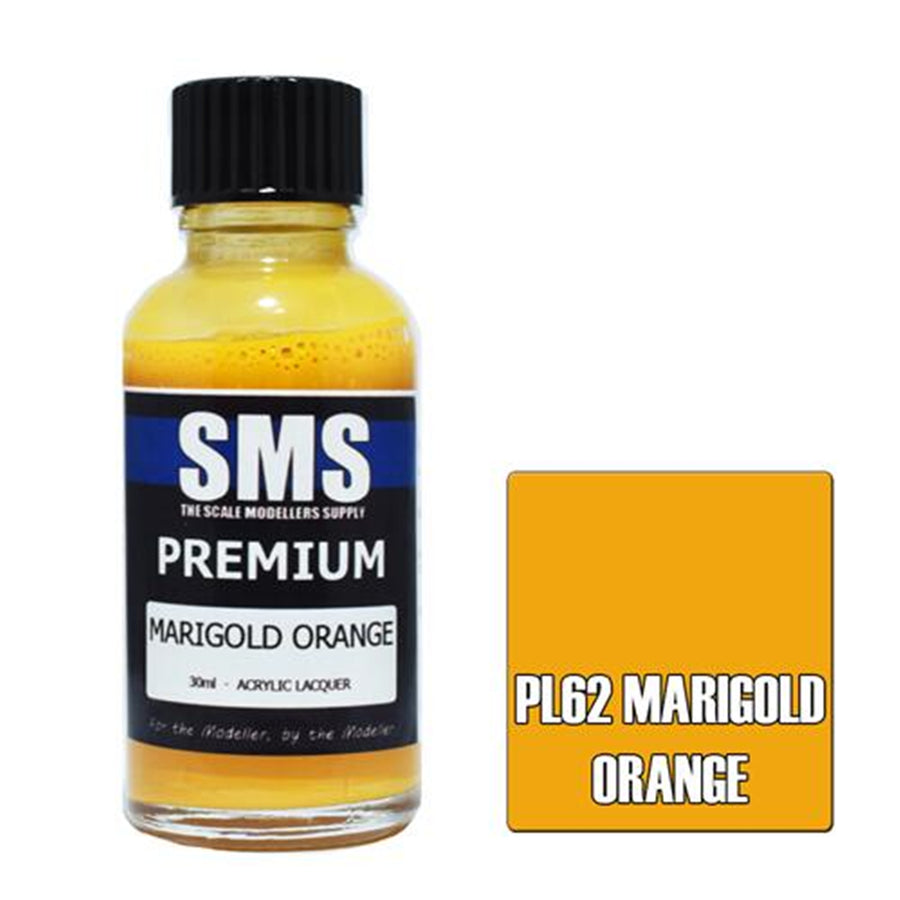 SMS PL62 - AIRBRUSH PAINT 30ML PREMIUM MARIGOLD ORANGE ACRYLIC LACQUER SCALE MODELLERS SUPPLY