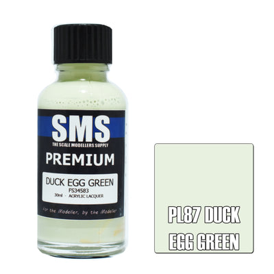 SMS PL87 - AIR BRUSH FARBE 30ML PREMIUM DUCK EGG GREEN ACRYLLACK FÜR MODELLBAUER