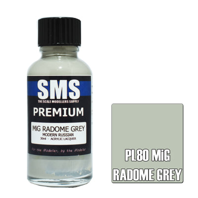 SMS PL80 - AIRBRUSH-FARBE 30ML PREMIUM MIG RADOME GREY ACRYLLACK SCALE MODELLERS SUPPLY