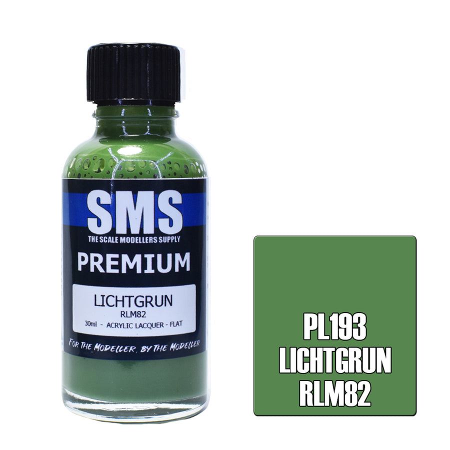 SMS PL193 - AIR BRUSH PAINT 30ML PREMIUM LICHTGRUN RLM82  ACRYLIC LACQUER SCALE MODELLERS SUPPLY