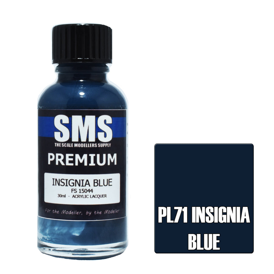 SMS PL71 - AIR BRUSH PAINT 30ML PREMIUM INSIGNIA BLUE  ACRYLIC LACQUER SCALE MODELLERS SUPPLY