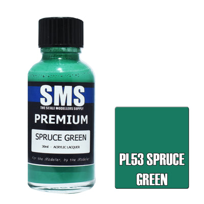 SMS PL53 - AIR BRUSH PAINT 30ML PREMIUM SPRUCE GREEN ACRYLIC LACQUER SCALE MODELLERS SUPPLY