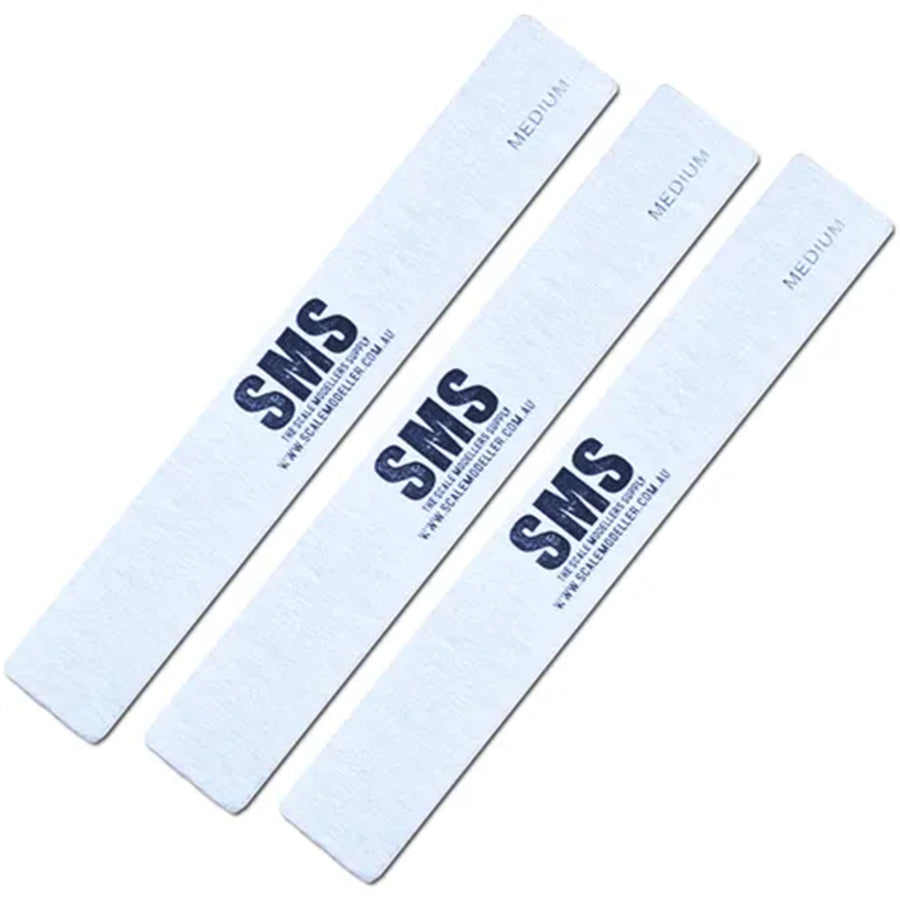 SMS SND06 - SCALE MODELLERS SUPPLY SANDING STICKS 3PC (MEDIUM)