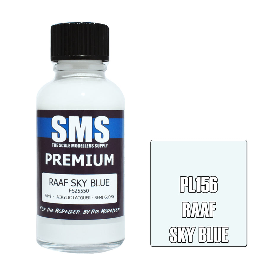 SMS PL156 - AIR BRUSH PAINT 30ML PREMIUM RAAF SKY BLUE  ACRYLIC LACQUER SCALE MODELLERS SUPPLY
