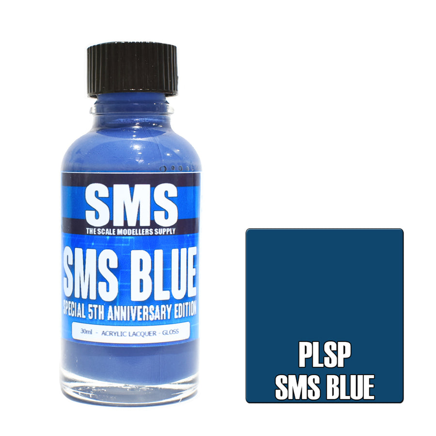 PLSP - AIRBRUSH PAINT 30ML PREMIUM SMS BLUE ACRYLIC LACQUER SCALE MODELLERS SUPPLY