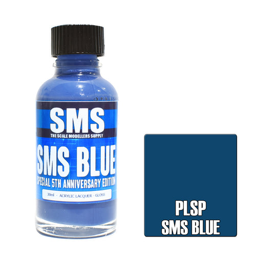 PLSP - AIRBRUSH PAINT 30ML PREMIUM SMS BLUE ACRYLIC LACQUER SCALE MODELLERS SUPPLY