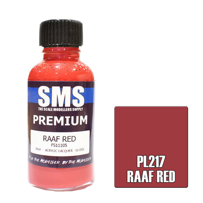 SMS PL217 - AIRBRUSHFARBE 30ML PREMIUM RAAF RED ACRYL ACRYL LACK SCALE MODELLERS SUPPLY
