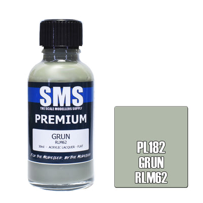 SMS PL182 - AIRBRUSHFARBE 30ML PREMIUM GRÜN RLM62 ACRYLLACK FÜR MODELLBAUER