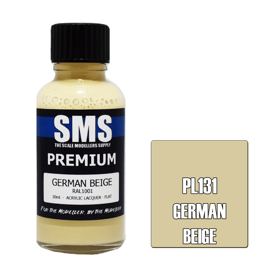 SMS PL131 - AIR BRUSH PAINT 30ML PREMIUM GERMAN BEIGE ACRYLIC LACQUER SCALE MODELLERS SUPPLY