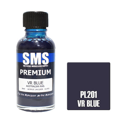 SMS PL201 - AIR BRUSH FARBE 30ML PREMIUM VR BLAU ACRYLLACK FÜR MODELLBAUER