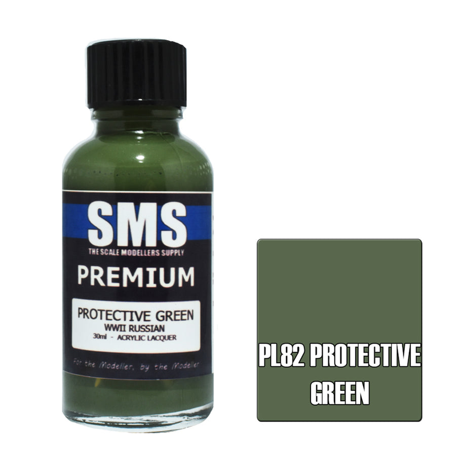 SMS PL82 - AIR BRUSH PAINT 30ML PREMIUM PROTECTIVE GREEN ACRYLIC LACQUER SCALE MODELLERS SUPPLY