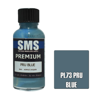 SMS AIR BRUSH PAINT 30ML PREMIUM PRU BLUE ACRYLIC LACQUER SCALE MODELLERS SUPPLY