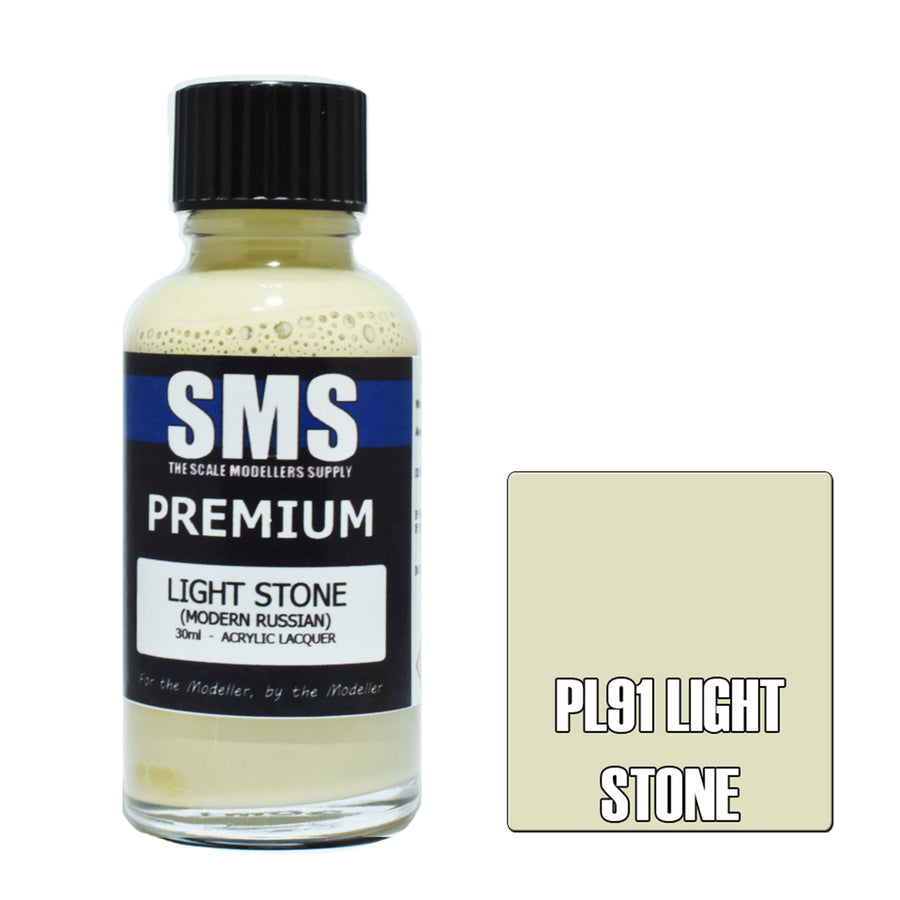 SMS PL91 - AIRBRUSH FARBE 30ML PREMIUM LIGHT STONE ACRYL-LACK MODELLBAUERBEDARF