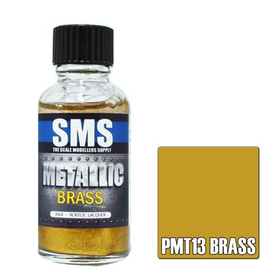 SMS PMT13 - AIR BRUSH PAINT 30ML METALLIC BRASS  ACRYLIC LACQUER SCALE MODELLERS SUPPLY