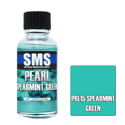 SMS PRL15 - AIRBRUSH-FARBE 30ML PERLMUTT-MINZGRÜN ACRYL-LACK MODELLBAUBEDARF