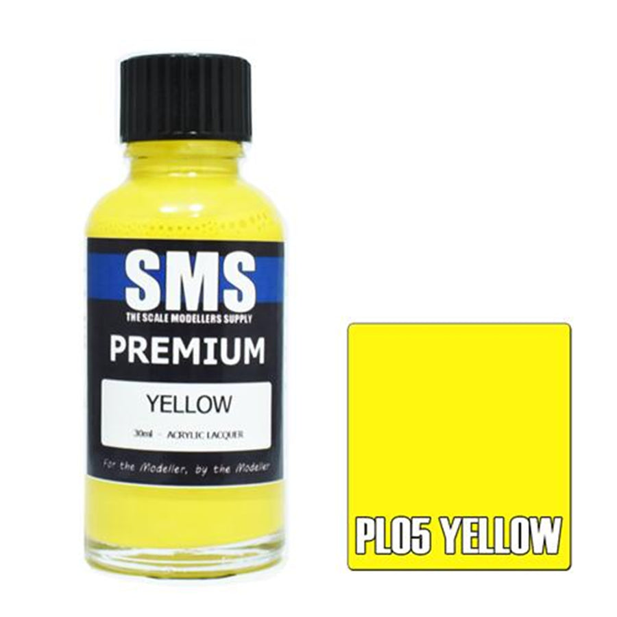 SMS PL225 - AIR BRUSH PAINT 30ML PREMIUM US EARTH YELLOW ACRYLIC LACQUER SCALE MODELLERS SUPPLY