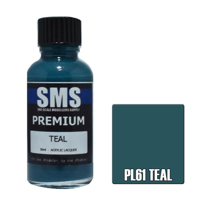 SMS PL61 - AIRBRUSHFARBE 30ML PREMIUM TEAL ACRYL HARZLACK FÜR MODELLBAUER